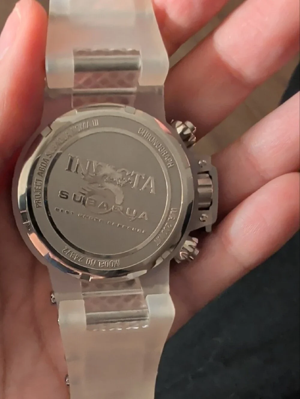 Invicta White and Silver Men's Chronograph Watch